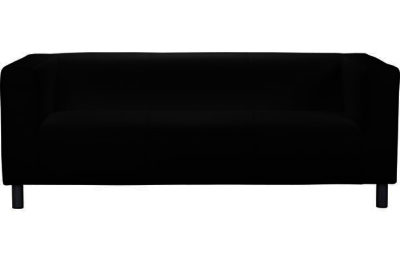ColourMatch Moda Regular Leather Effect Sofa - Jet Black